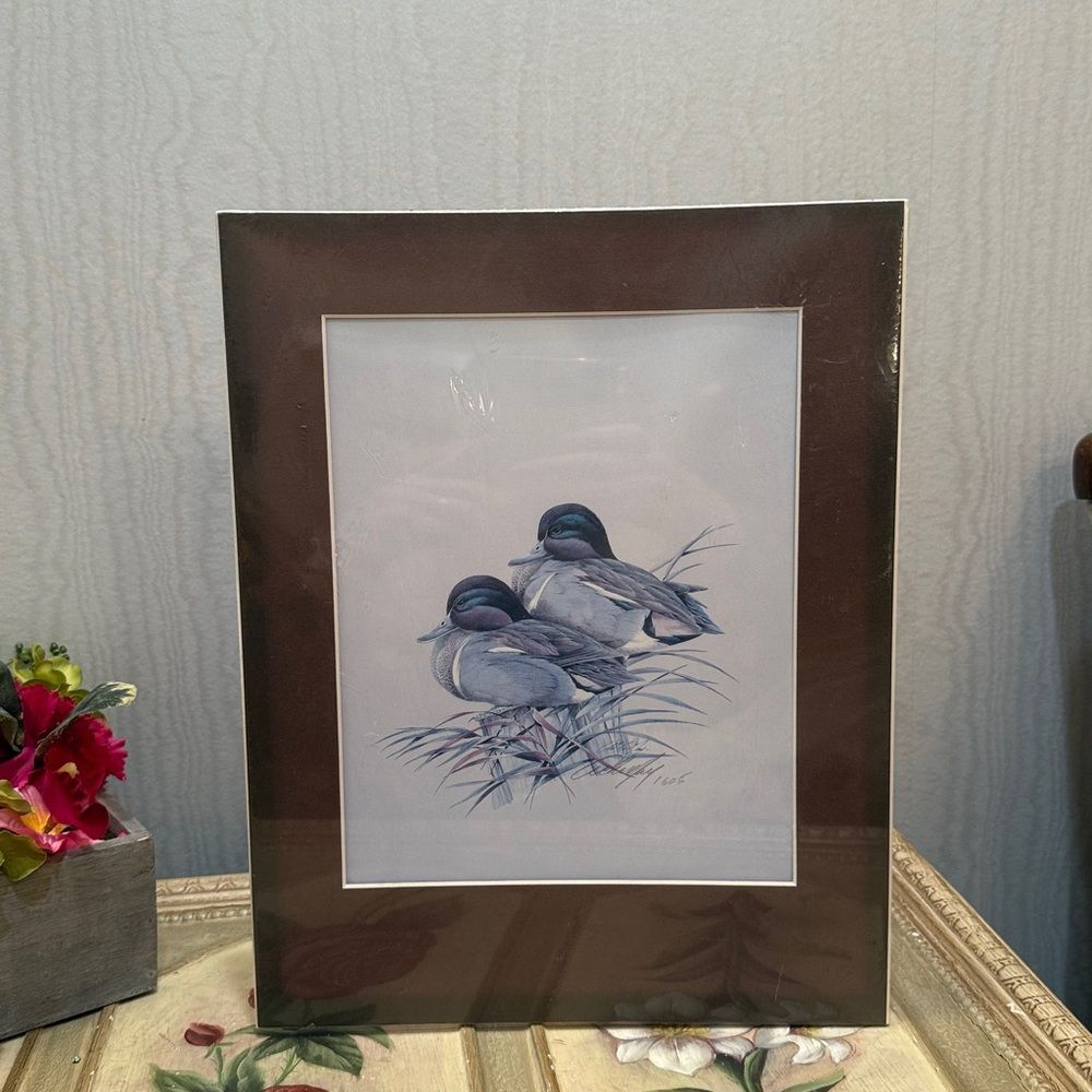Art LaMay Pencil Signed Numbered Print Waterfowl Ducks Wildlife Art Matted 1605